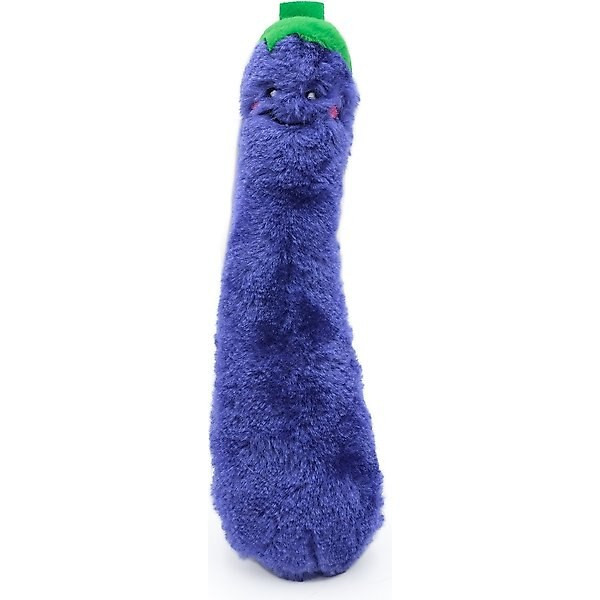 ZippyClaws Kickerz Eggplant Cat Plush Toy with Catnip, Purple | Chewy.com