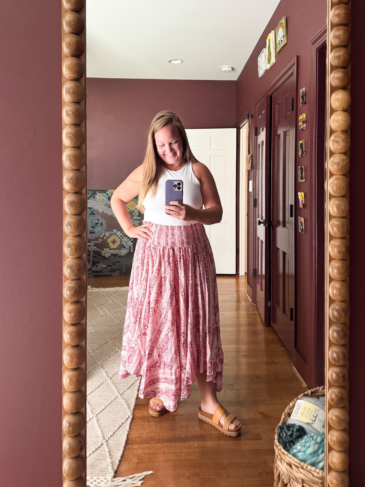 I got a few compliments on my skirt while I was out and about 🤍

#LTKMidsize