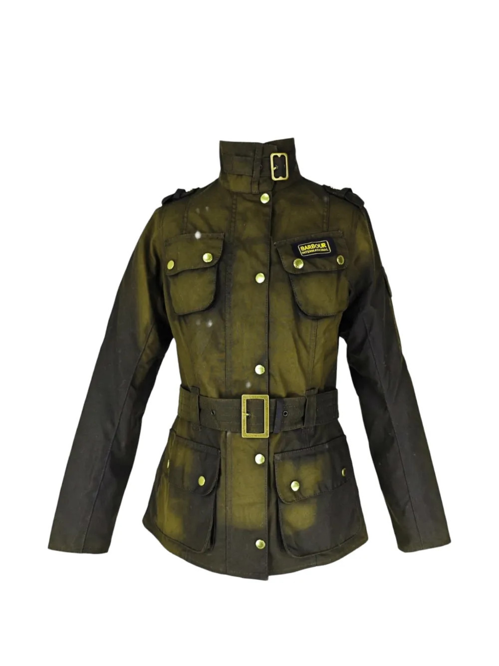 Barbour motorcycle belted jacket - Green | Farfetch Global