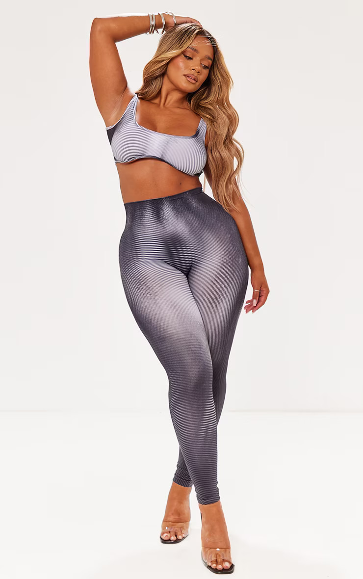 Shape Black Body Print High Waist Leggings | PrettyLittleThing US