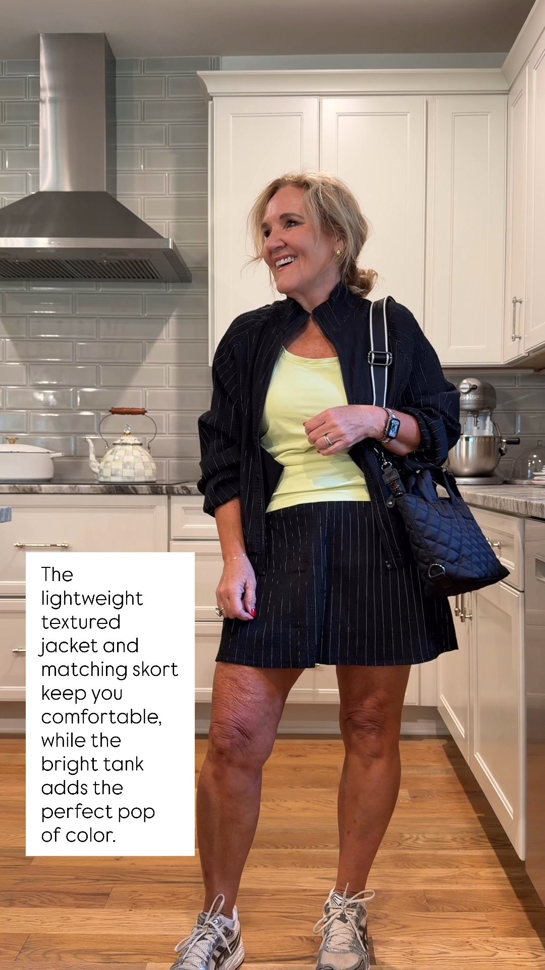 This sporty set is made for busy days, whether you're traveling, running errands, or spending hours on your feet. The lightweight textured jacket and matching skort keep you comfortable, while the bright tank adds the perfect pop of color. Plus, these sneakers are Disney-tested and approved for all-day walking!

💡 LTK MADE EASY
❤️ Heart = Support my posts!
🔖 Save = Get sale & restock alerts
📋 Lists = Keep favorites organized
📲 Share = Send lists and products to a friend. Hello, Christmas List!
💬 Comment = Ask me anything about what I'm wearing. :-)

#LTKootd #LTKSaleAlert #LTKOver40