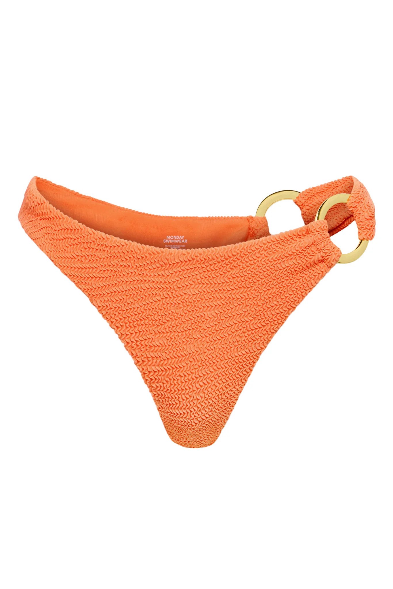 Bronte Bottom - Summer Peach Crinkle | Monday Swimwear