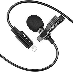 PoP voice Microphone Professional for iPhone Lavalier Lapel Omnidirectional Microphone for iPad, ... | Amazon (US)