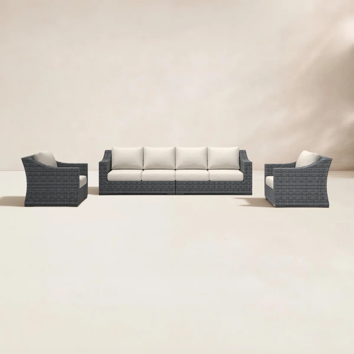 Eloisa Wicker 6 - Person Patio Conversation Set with Cushions | Wayfair North America