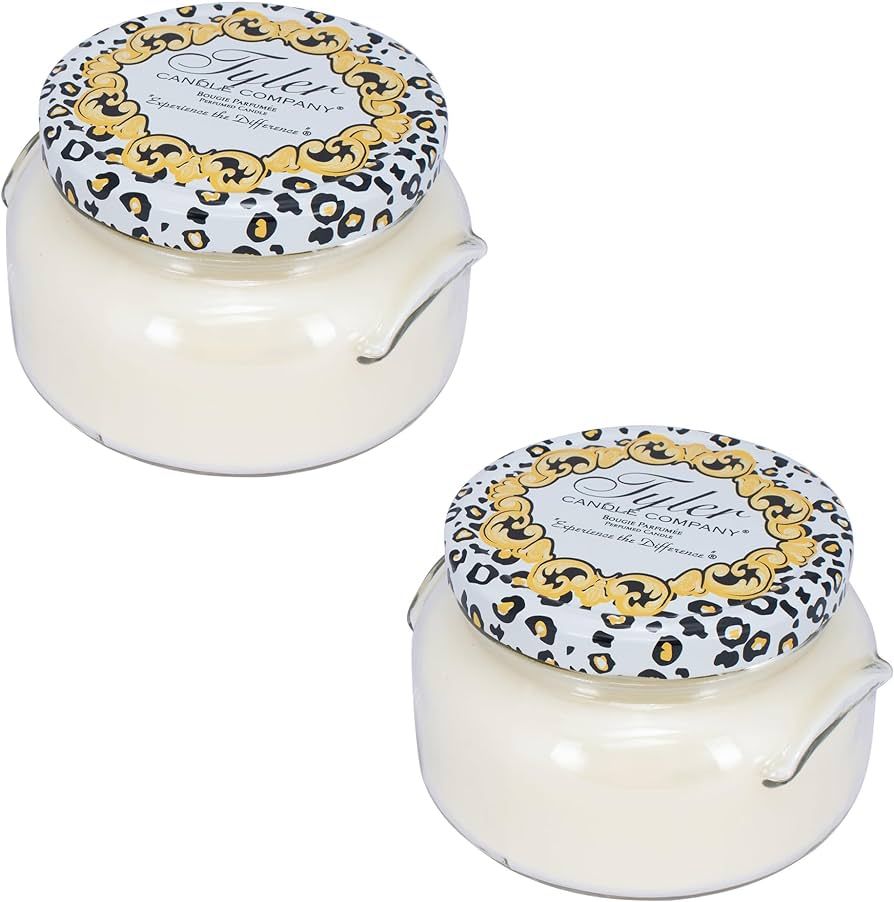 Tyler Creamy White 2-Wick 22 Ounce Glass Aromatherapy Scented Jar Candle Pack of 2, Wishlist | Amazon (US)