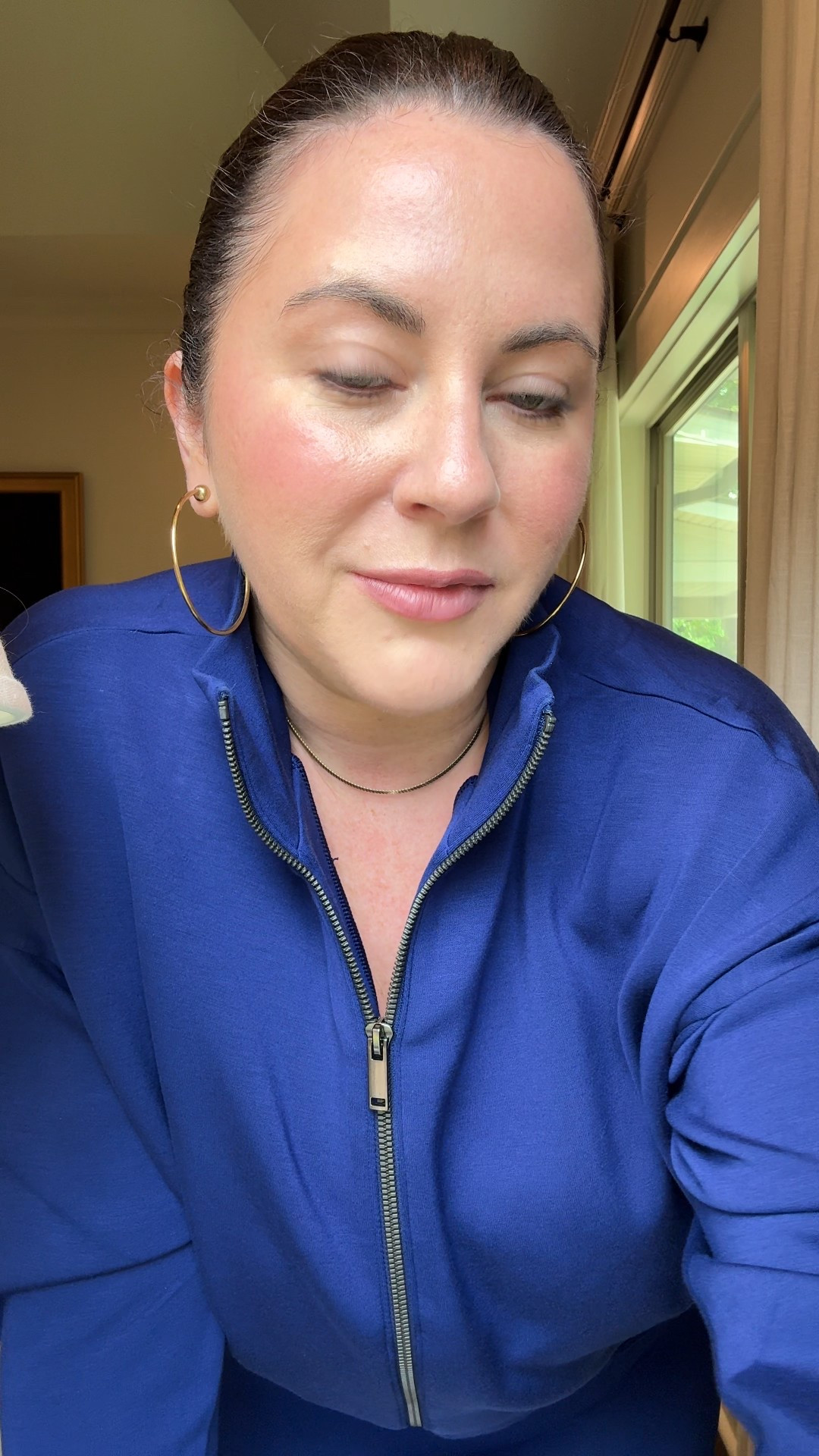 Love this workout set and color! 15% off code: CORTNEYXSPANX 
Color is Midnight Iris