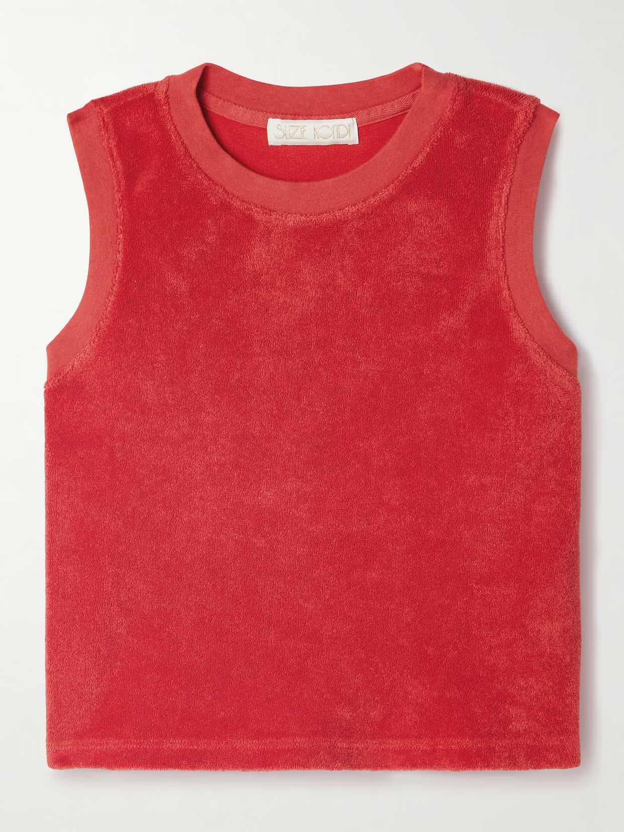 Suzie Kondi - Mali Cropped Cotton-blend Terry Tank - Red | NET-A-PORTER (US)