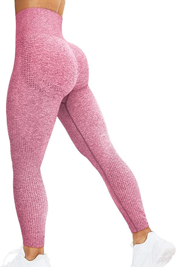 HIGORUN Women Seamless Leggings Smile Contour High Waist Workout Gym Yoga Pants | Amazon (US)
