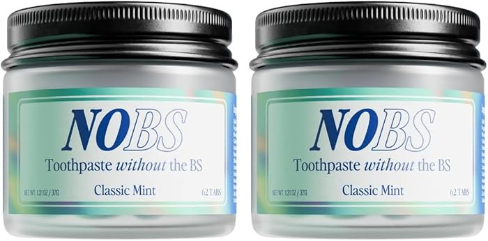 NOBS (No Bad Stuff) Toothpaste Tablets - Nano Hydroxyapatite, Fluoride & Plastic Free, Eco & Trav... | Amazon (US)