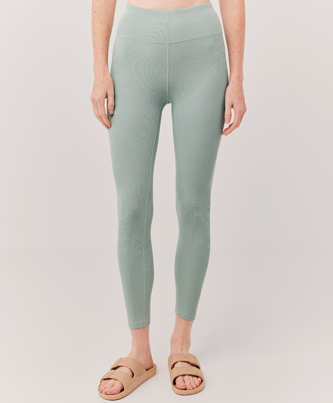 ribbed high waist legging | Pact Apparel
