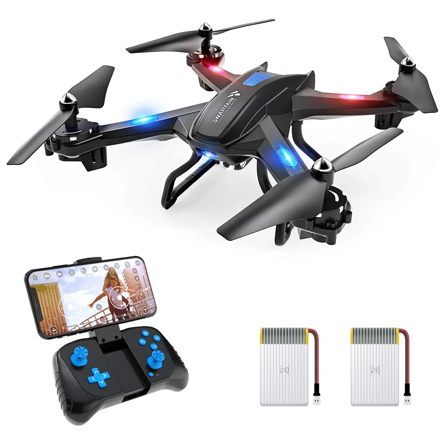 SNAPTAIN S5C-720P WiFi FPV Drone with 720P HD Camera, Voice/Gesture Control, RC Quadcopter for Be... | Walmart (US)