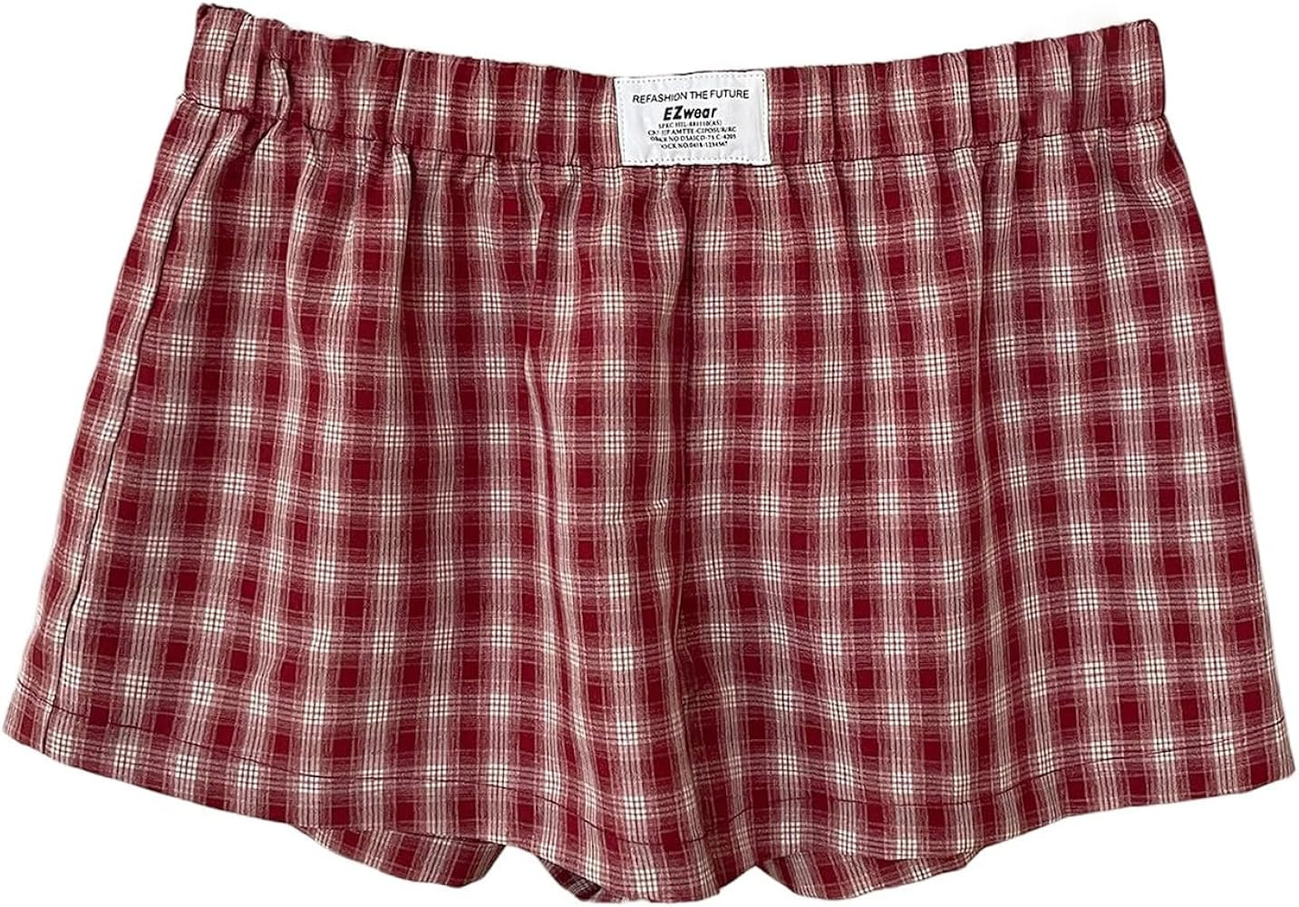 SOLY HUX Women's Plaid Pajama Shorts Elastic Low Rise Y2k Casual Summer Sleep Pj Lounge Shorts | Amazon (US)