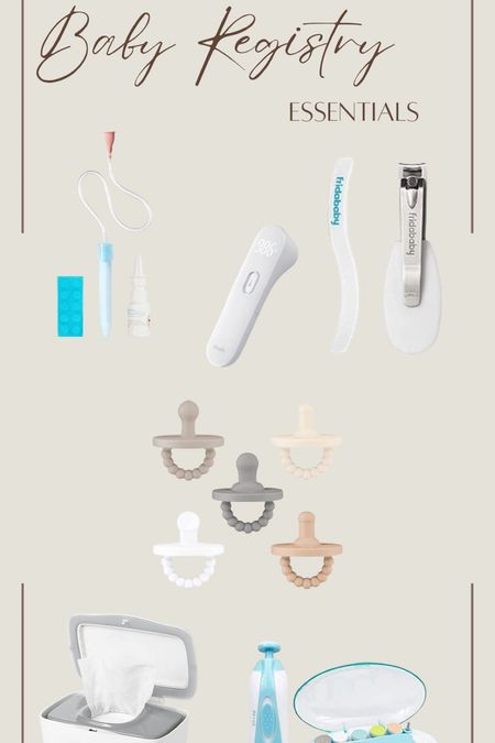 Baby Registry Essentials! All those little things you never knew you needed! 
•
•
#pacifier #thermometer #snotsucker #fridababy #nailclippers 

#LTKfamily #LTKbaby