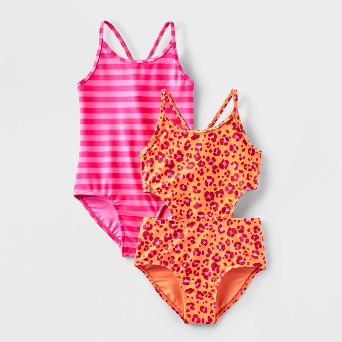 Girls' 2pk Easter Floral Printed One Piece Swimsuit Set - Cat & Jack™ Pink | Target
