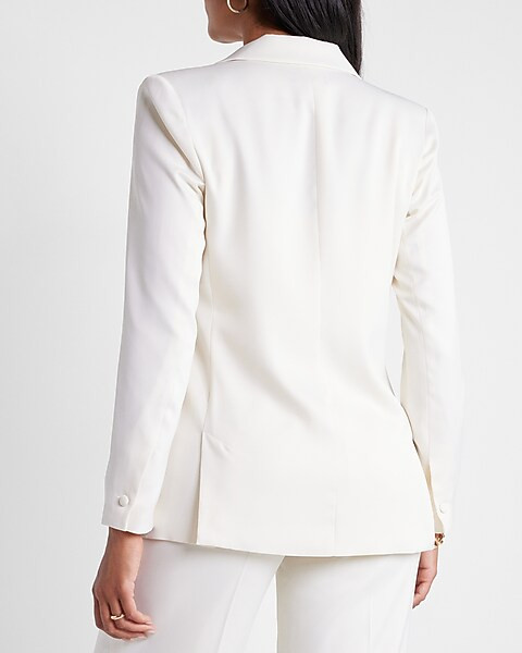 Rachel Zoe Satin One Button Notch Lapel Blazer | Express