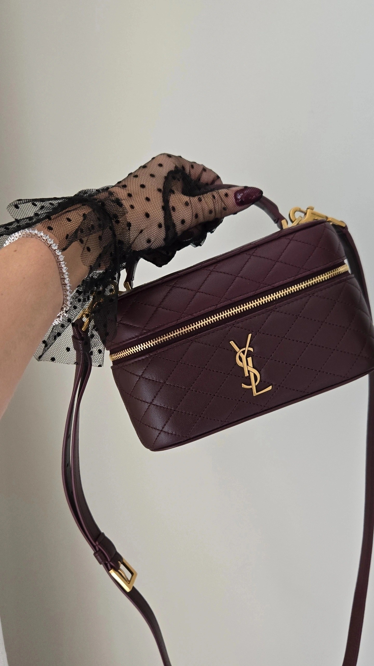 The Saint laurent vanity case will forever be my favorite bag. Burgundy, leather, luxury, holiday, purse.

#LTKHoliday #LTKOver40