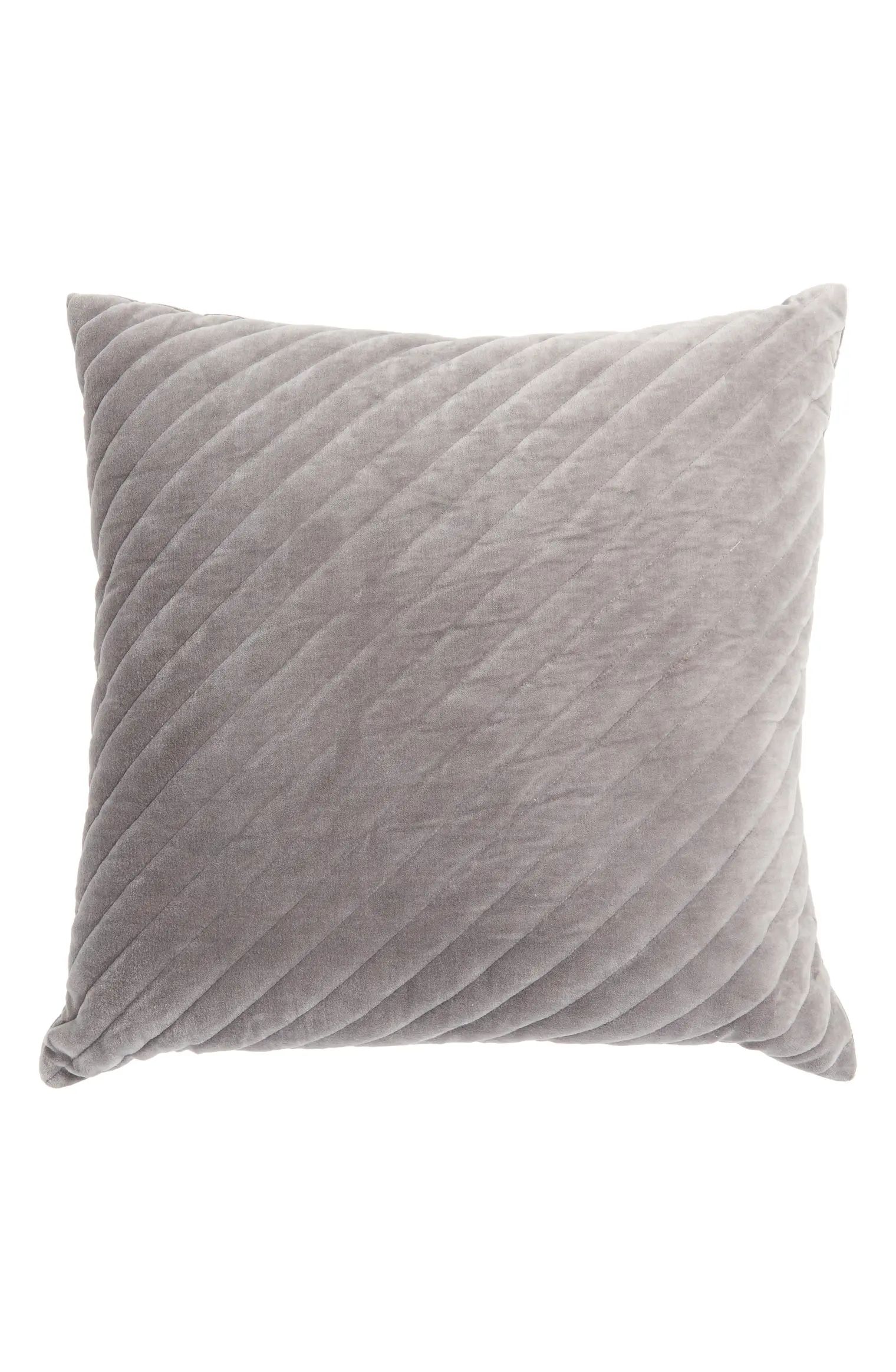 Channel Quilted Velvet Accent Pillow | Nordstrom