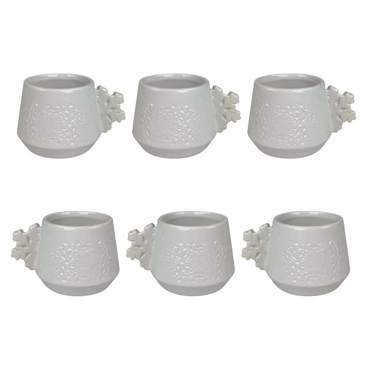 10 Strawberry Street 6-Piece Snowflake Handle Espresso Cups | Kohl's