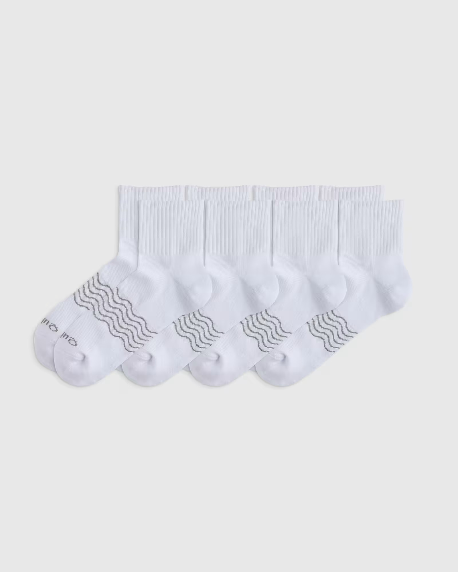 Everyday Cotton Solid Quarter Socks (4-Pack) in White | Quince