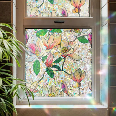 Add.heres Window Privacy Film, Stained Glass Decorative Static Cling, Removable Laser Sun Blocking Vinyl Covering,window Film For Home Kitchen Living | Wayfair North America