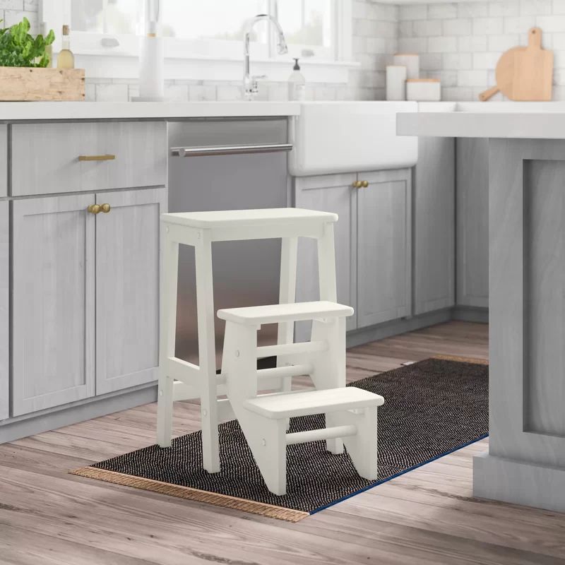 Mowery 24' 3 - Step Wood Folding Step Stool | Wayfair North America