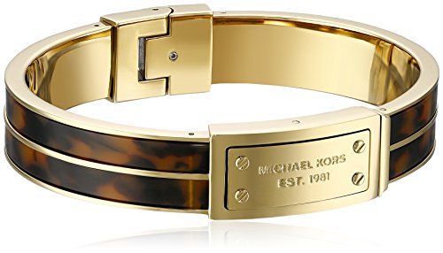 Michael Kors Gold Tone Tortoise Hinge Bangle Bracelet | Amazon (US)