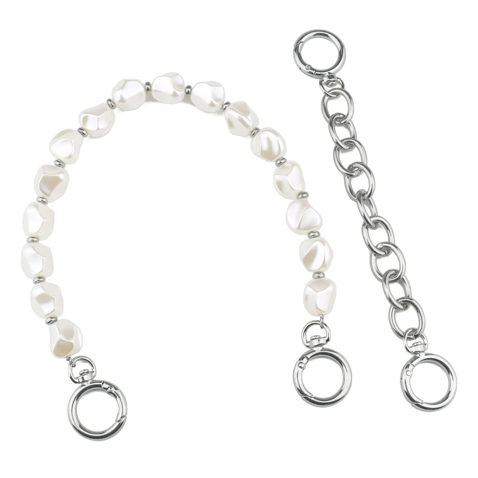 Beaulegan Unique Pearl Purse Chain Handles - Short Strap Replacement for Handbag Set of 2, 15.7 &... | Amazon (US)
