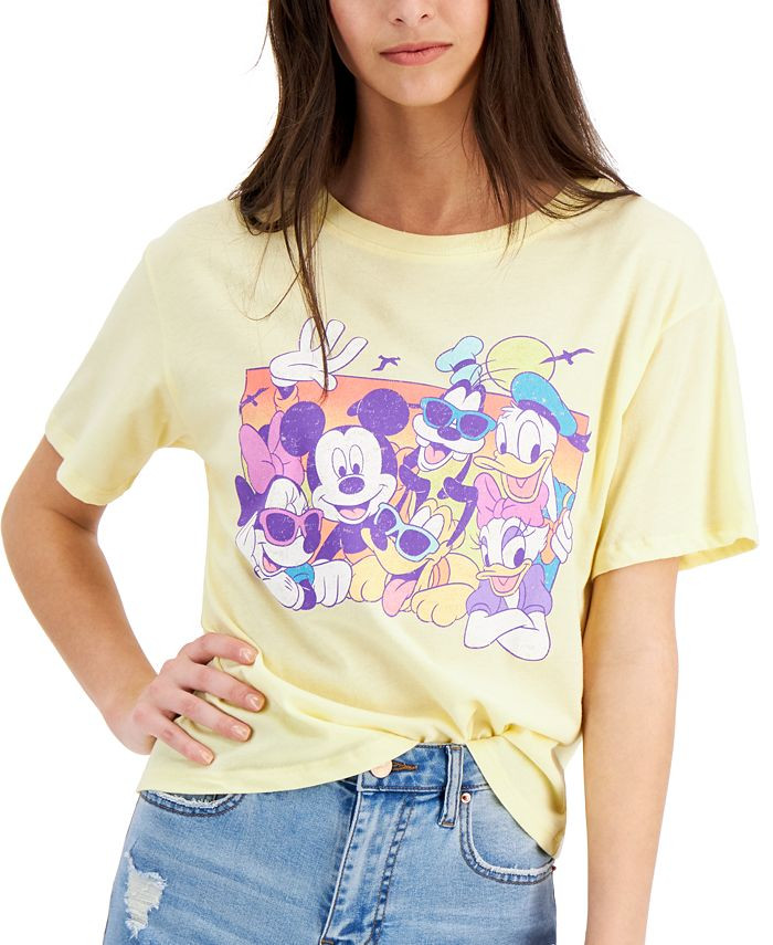 Disney Juniors' Mickey & Friends Graphic Print T-Shirt & Reviews - Tops - Juniors - Macy's | Macys (US)