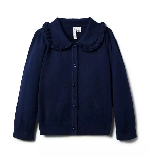 Ruffle Trim Collar Cardigan | Janie and Jack