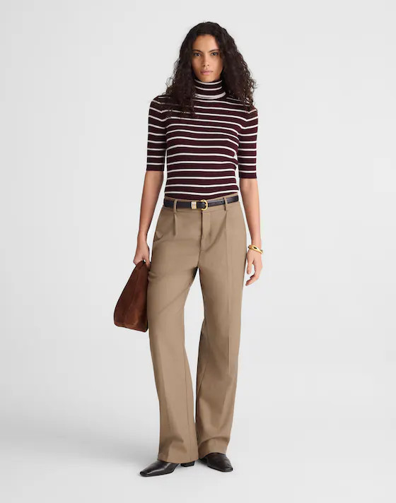 Slouchy Straight Pants in Brushed Twill | Madewell