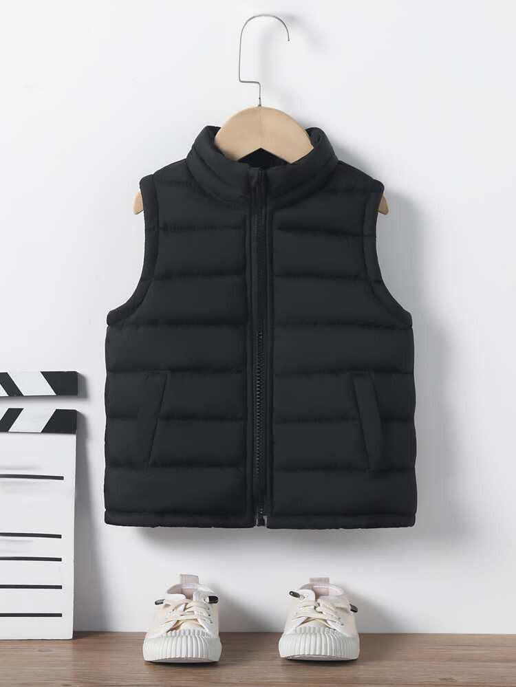 Toddler Boys Zipper Front Vest Puffer Coat | SHEIN