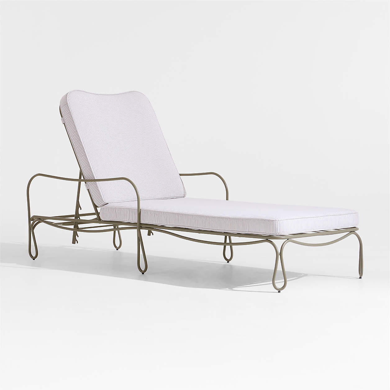 The Harpen Outdoor Metal Chaise Lounge by Jake Arnold | Crate & Barrel | Crate & Barrel