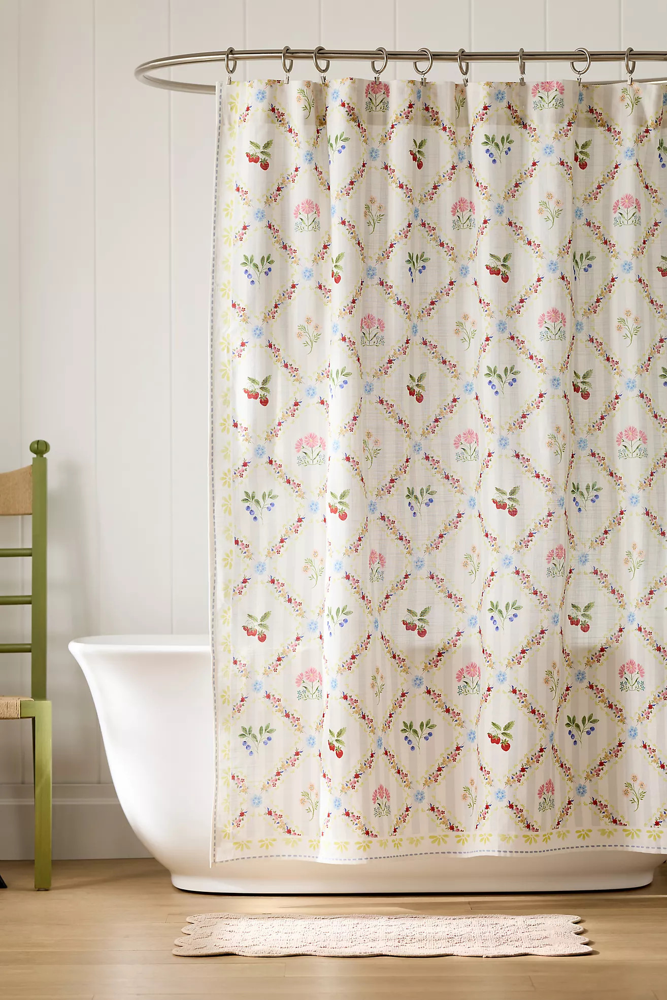 Printed Cotton Slub Shower Curtain Collection | Anthropologie (US)