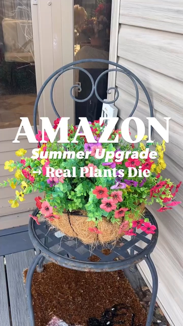 I like adding something like this artificial hanging flower basket to bring instant colour and life into an outdoor space without any upkeep 🌿

#LTKSeasonal #LTKvlog #LTKSwim