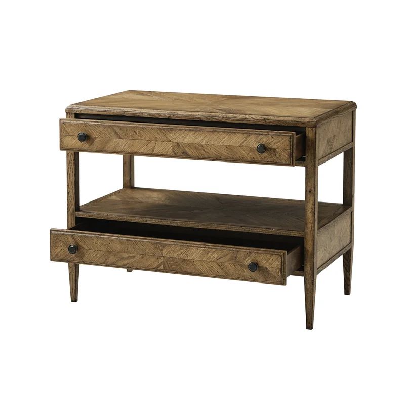 Nova 28'' Tall 2 - Drawer Solid Wood Nightstand | Wayfair North America