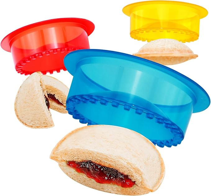HiYZ Sandwich Cutter and Sealer - 5 PCS Decruster Sandwich Maker - Peanut Butter and Jelly Crustl... | Amazon (US)