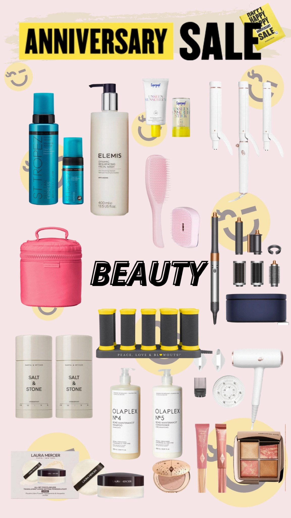 My beauty picks from Nordstrom’s Anniversary Sale! 

beauty, women’s beauty products, hair care, skin care, bath and body, dyson airwrap, dyson hair, elemis face wash, travel makeup tote, supergoop, sand & stone, hair rollers, laura mercer powder, charlotte tilbury, makeup, olaplex, tangle teezer, self tan, t3 hair dryer, dry bar hair roller, hourglass makeup

#LTKSaleAlert #LTKBeauty #LTKxNSale