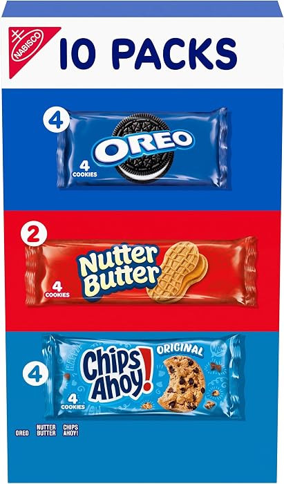 \u200b\u200bNabisco Cookies Variety Pack, OREO, NUTTER BUTTER, CHIPS AHOY!, 10 ct | Amazon (US)
