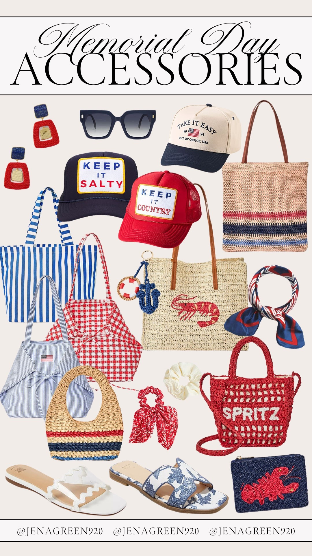 Memorial Day Accessories | Memorial Day Fashion | Memorial Day Hats | Memorial Day Bags 

#LTKStyleTip #LTKFindsUnder50 #LTKFindsUnder100