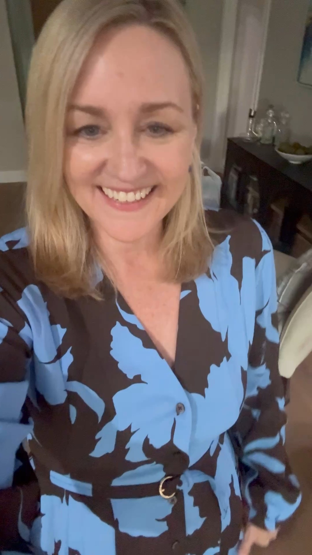Pretty print dress and jewelry 
Work outfit

#LTKWorkwear #LTKdayinmylife #LTKSeasonal