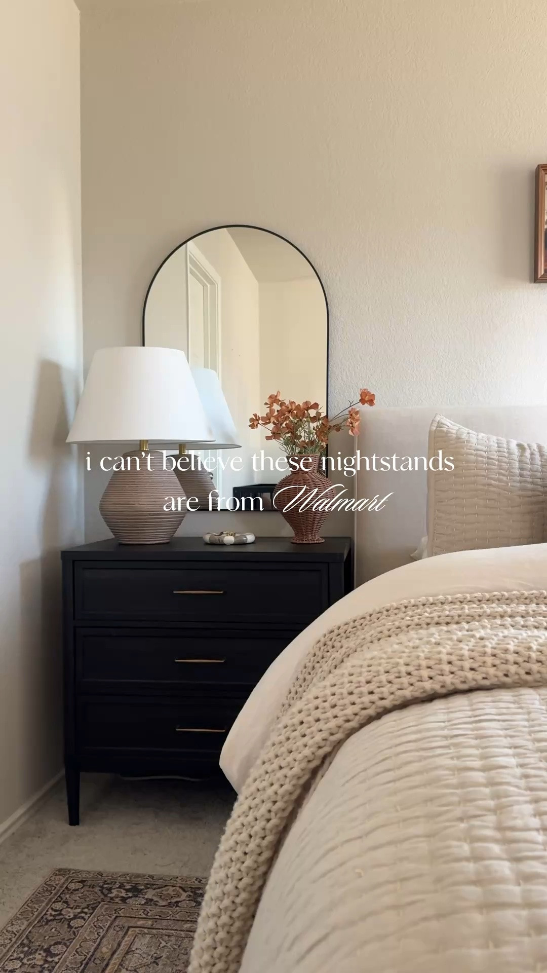 these nightstands are my favorite walmart find yet! i changed the hardware and it instantly elevated the look even more 😍

#LTKHome #LTKSeasonal #LTKMothersDay