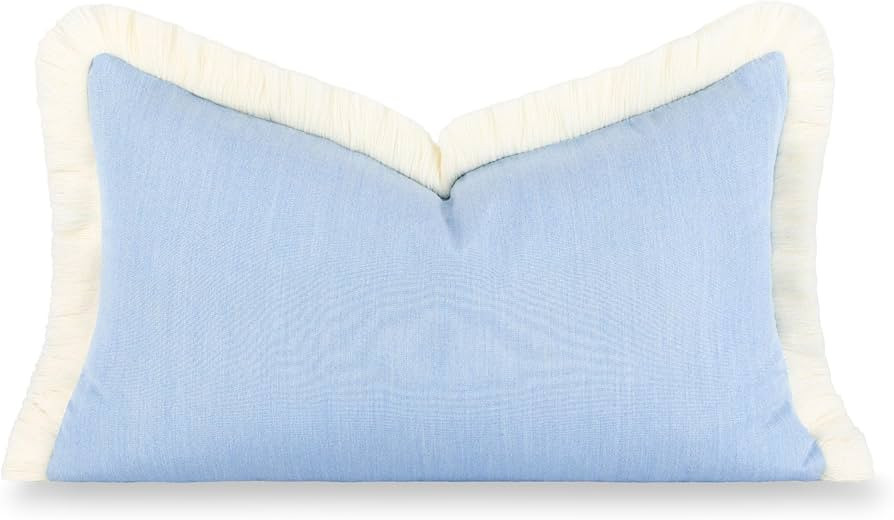 Hofdeco Premium Coastal Hampton Outdoor Performance Lumbar Pillow Cover Only, 12"x20" Water Repel... | Amazon (US)