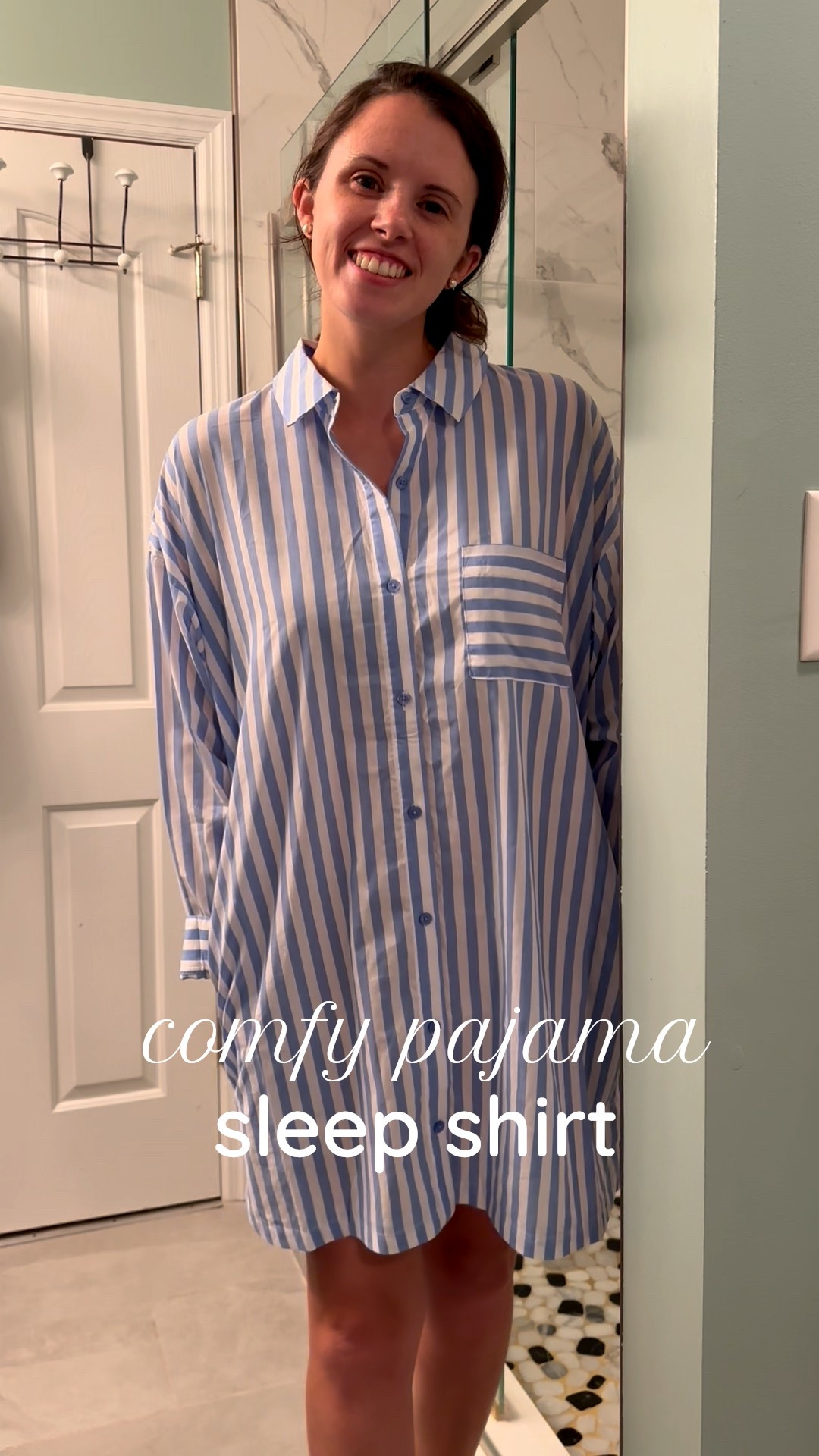 This has quickly become my most comfortable sleep shirt. 

The material is so soft and it is so cute- it even comes in multiple colors with the white stripe. 

#LTKFindsUnder50 #LTKSaleAlert #LTKStyleTip