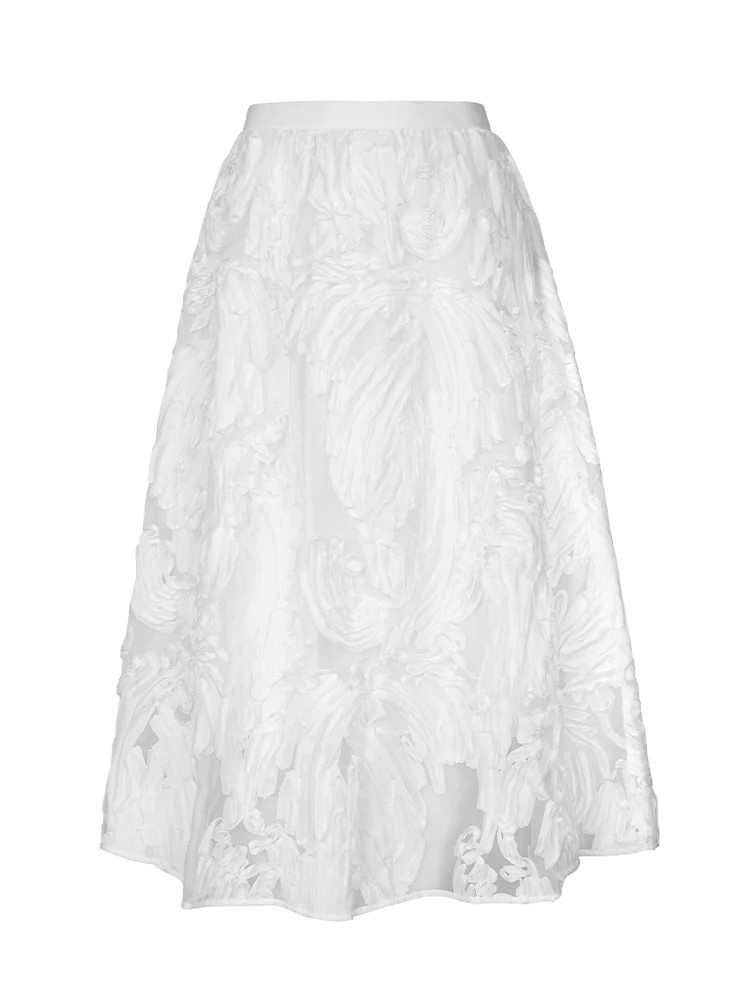 Pull On Midi Skirt With Pleats | SDEER