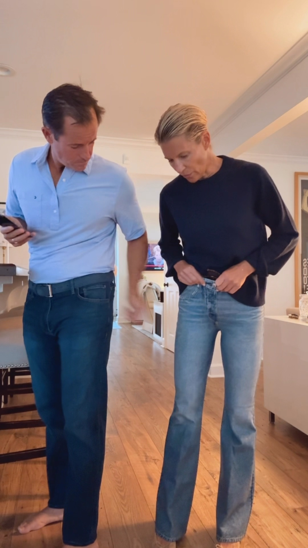 Stay at home date night!  And it’s national cheeseburger day!!!  Wearing my sweatpants jeans so I can stuff my face 🤩

#LTKootd #LTKOver40 #LTKMens