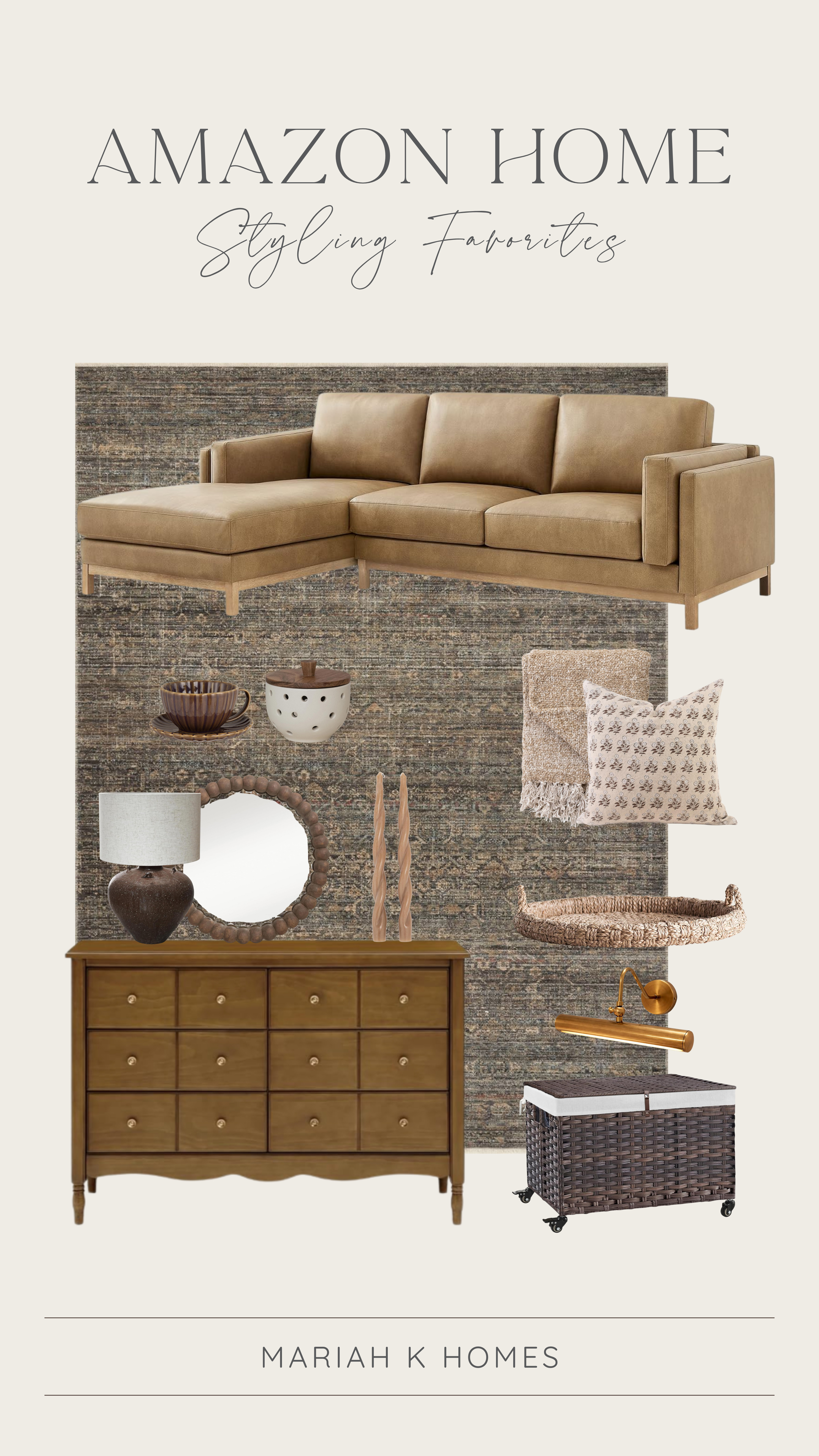 If you’re shopping for neutral home pieces, these Amazon finds are worth a look. A pretty, affordable leather sectional paired with warm, earthy tones throughout! 

 #LTKHome #LTKSaleAlert
