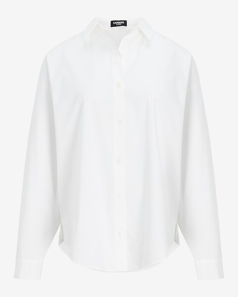 Cotton-Blend Boyfriend Portofino Shirt | Express