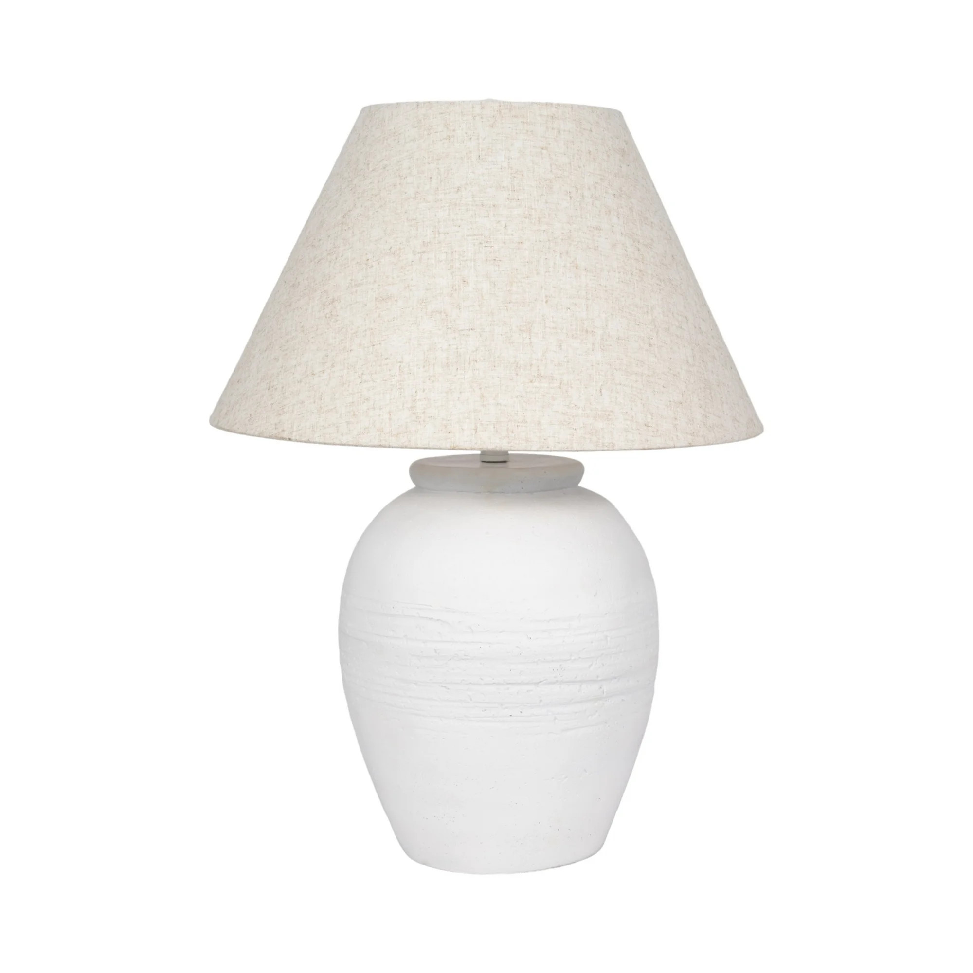 Sagebrook Home Artisan Jug Table Lamp with Tapered Shade Pottery Metal Fabric | Walmart (US)
