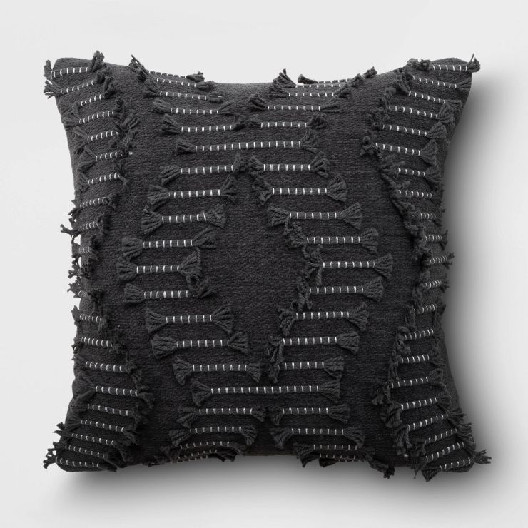 Chenille Diamond Patterned Square Throw Pillow - Threshold™ | Target