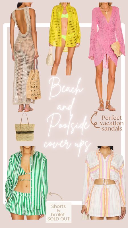 Beach and poolside cover ups, bags, and sandals perfect for vacation 

#LTKTravel #LTKSwim #LTKSeasonal
